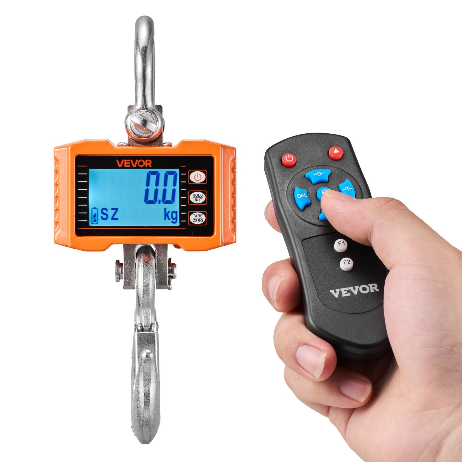 Industrial Digital Crane Scale 2000kg Capacity Hanging LCD Remote Control