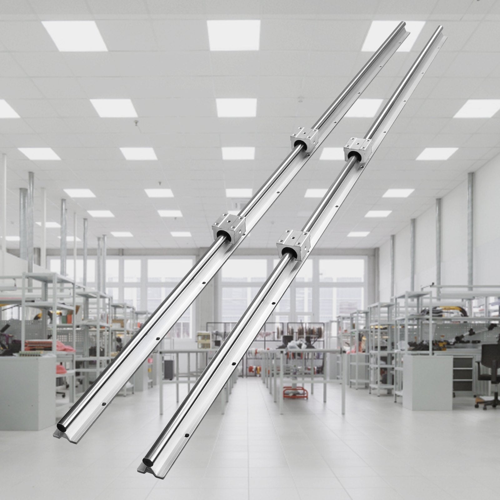 Linear Guide Rail Set SBR20 1500mm 2 Rails 4 SBR20UU Slide Blocks