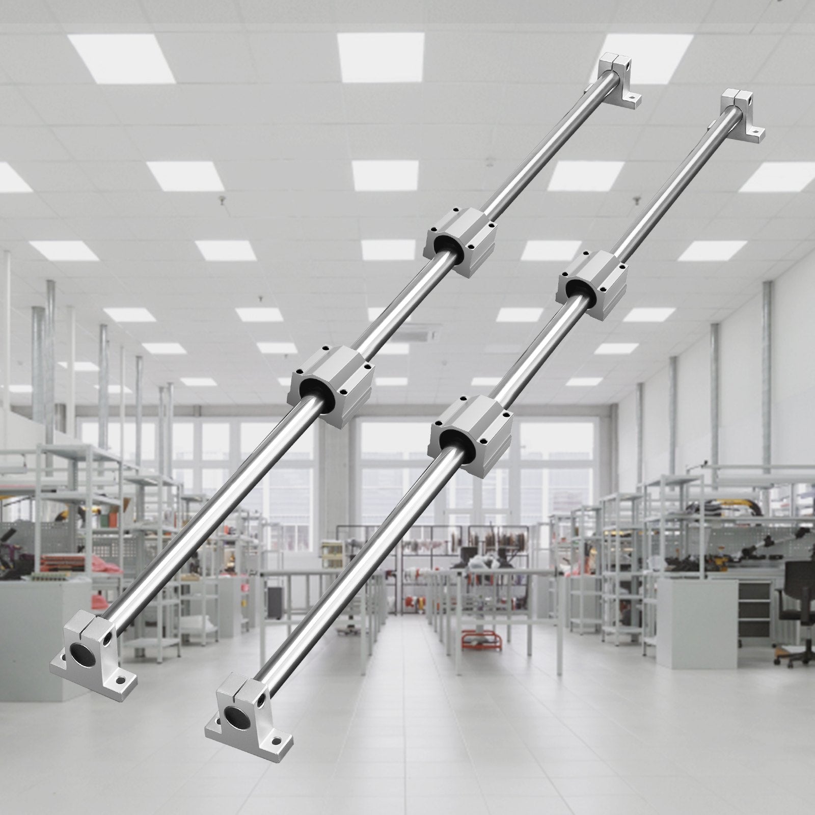 SFC20 Linear Guide Rail Set 1200mm with 4 SC20 Blocks and Rail Supports