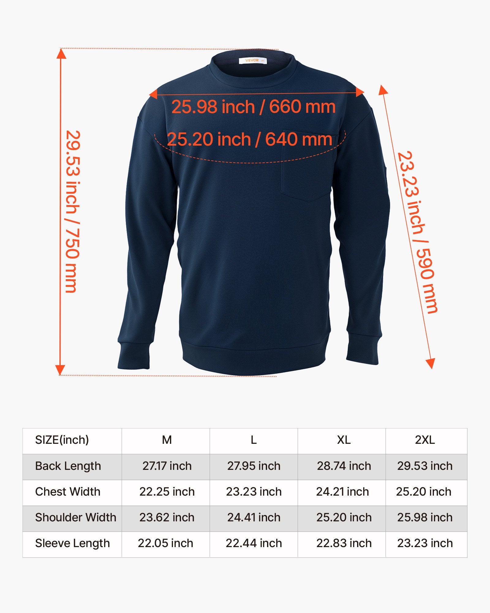 FR Shirts Flame Resistant 7oz Cotton Long Sleeve Fire Retardant Work Navy 2XL