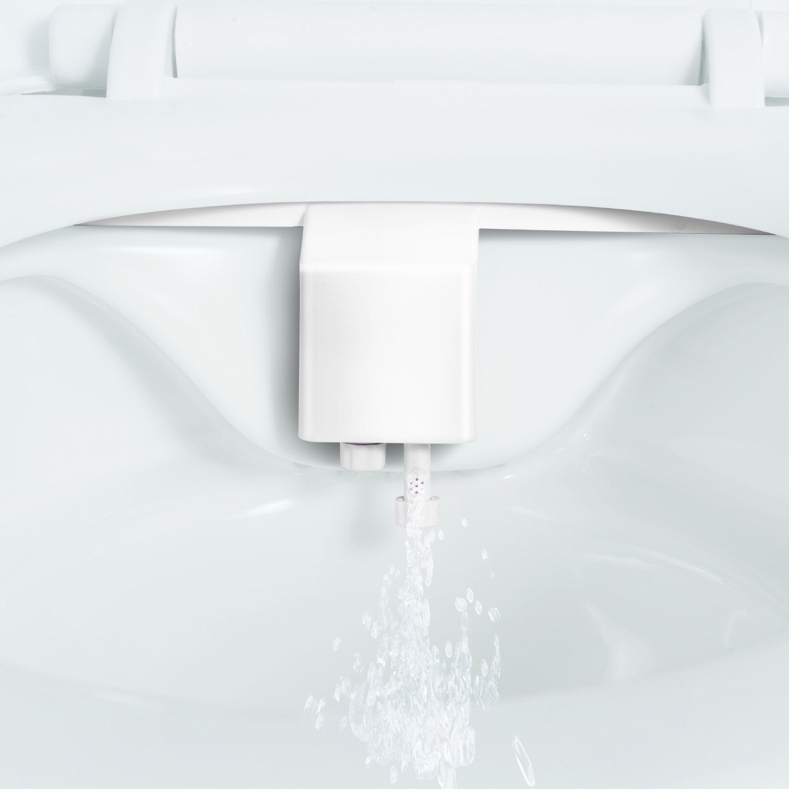 Bidet Attachment for Toilet Non-Electric Dual Nozzles Adjustable Water Pressure White