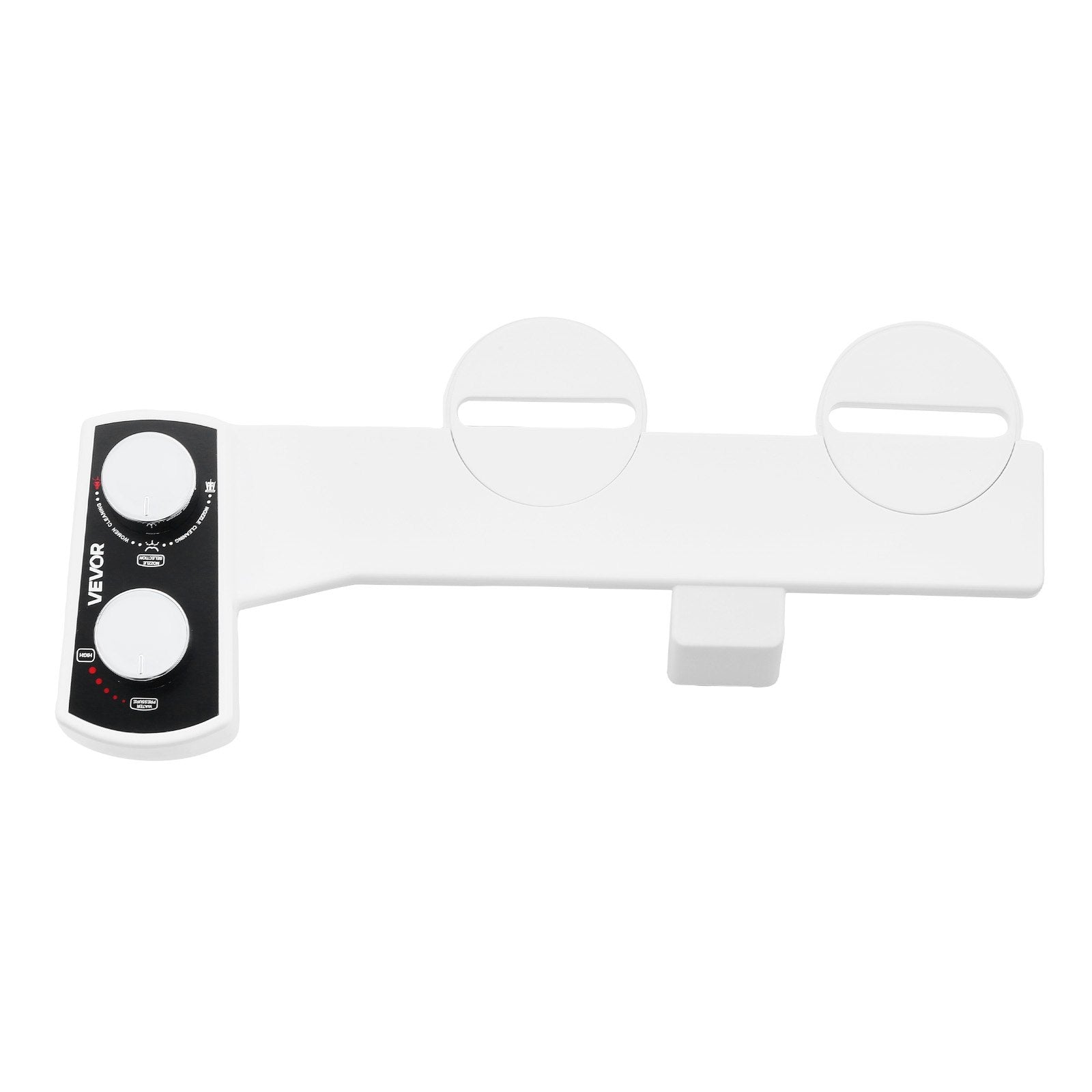 Bidet Attachment for Toilet Non-Electric Dual Nozzles Adjustable Water Pressure White