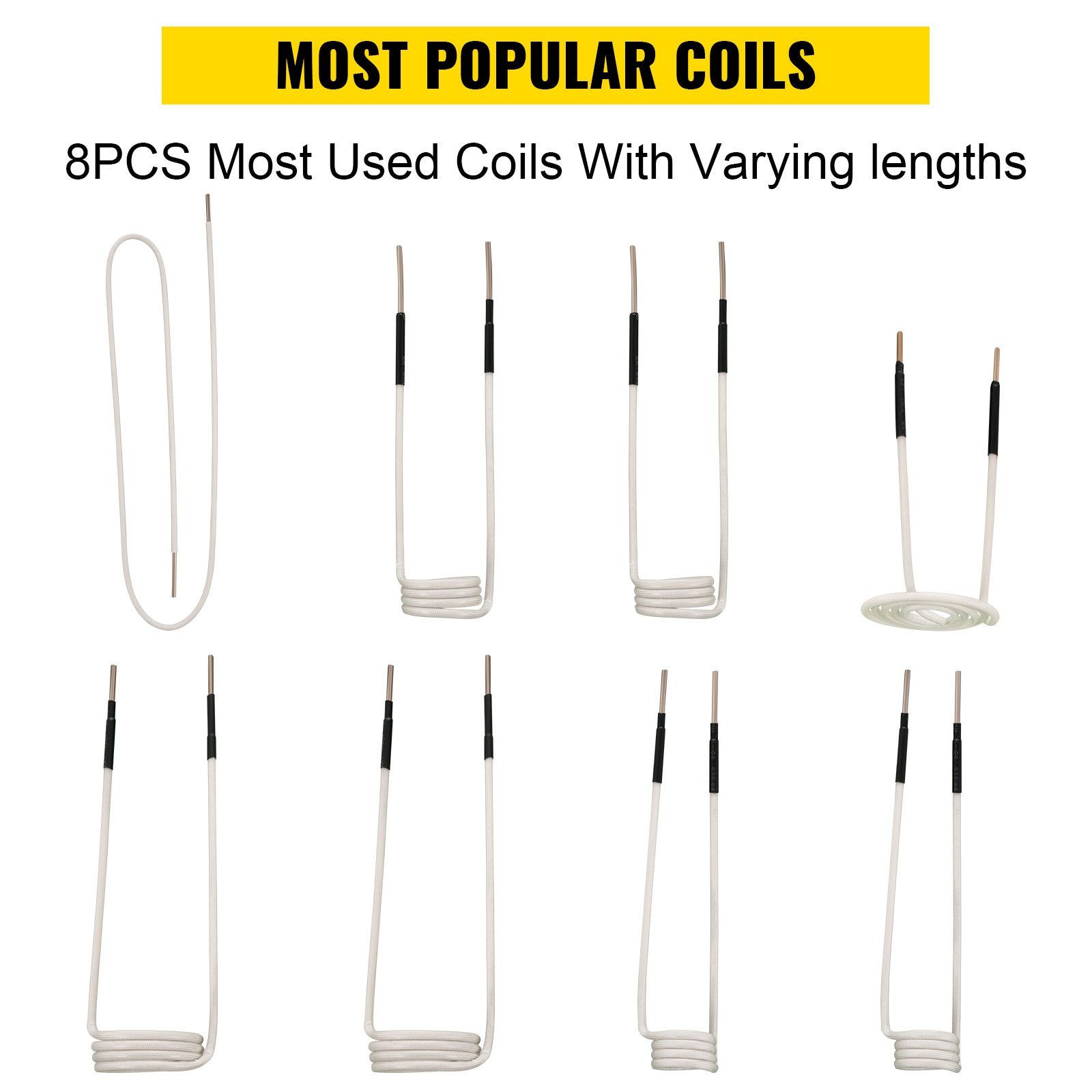 Induction Heater Coil Kit 8PCS Heat Resistant Flexible Rusty Bolts and Nuts