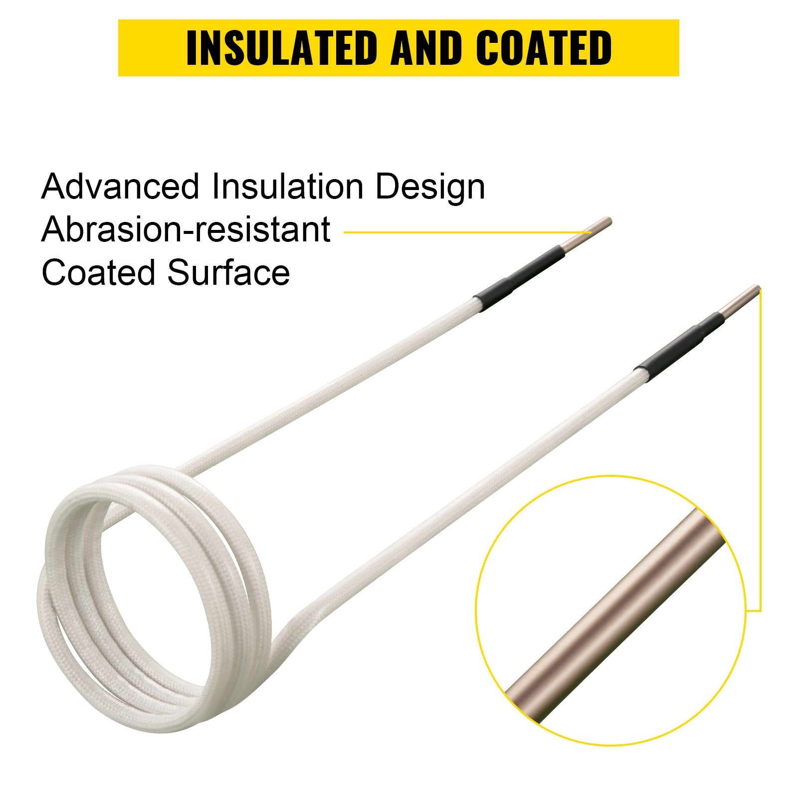 Induction Heater Coil Kit 8PCS Heat Resistant Flexible Rusty Bolts and Nuts