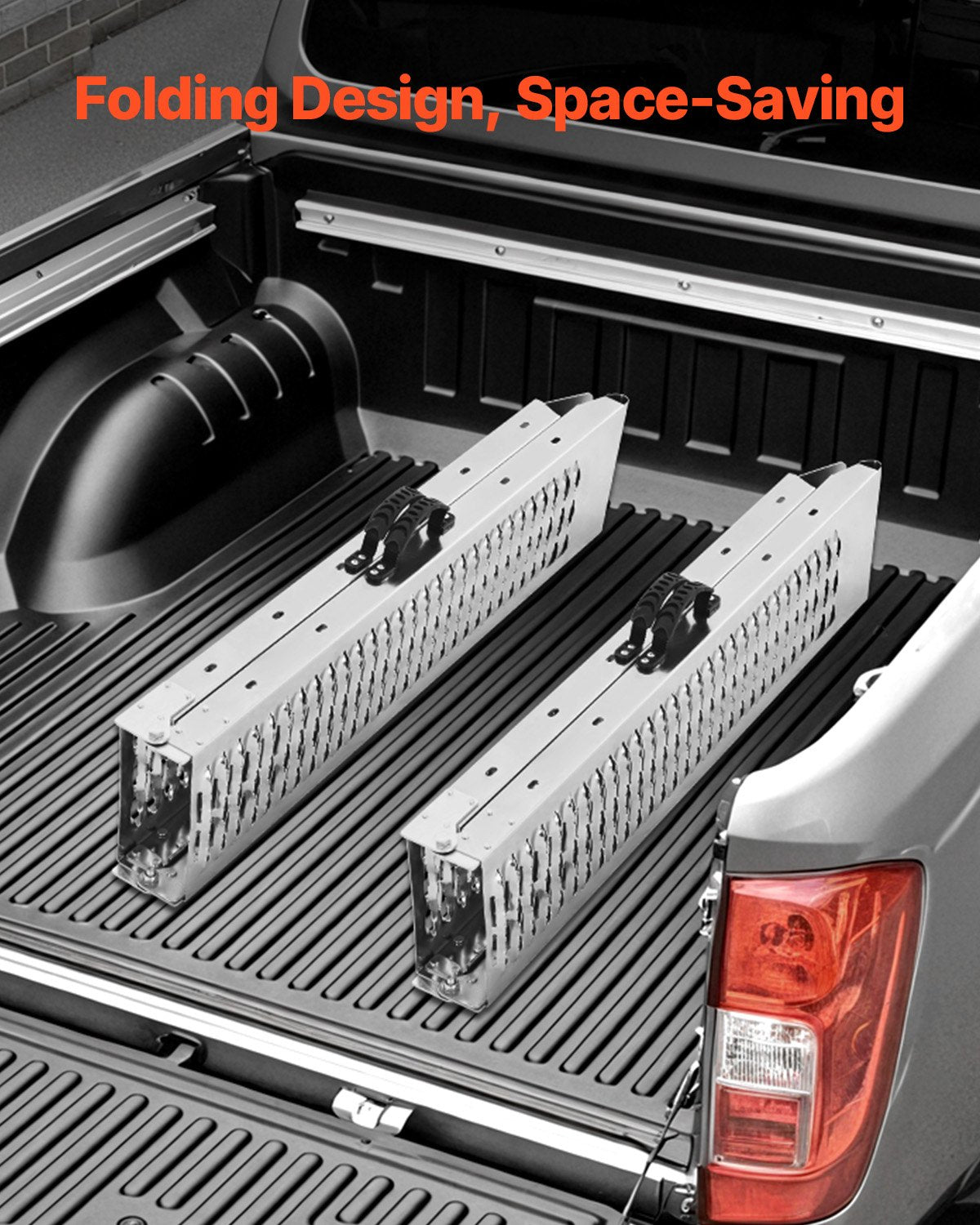 Steel Ramps 1000 lbs 2-Pack Heavy-Duty Wider Surface Universal Loading Ramp