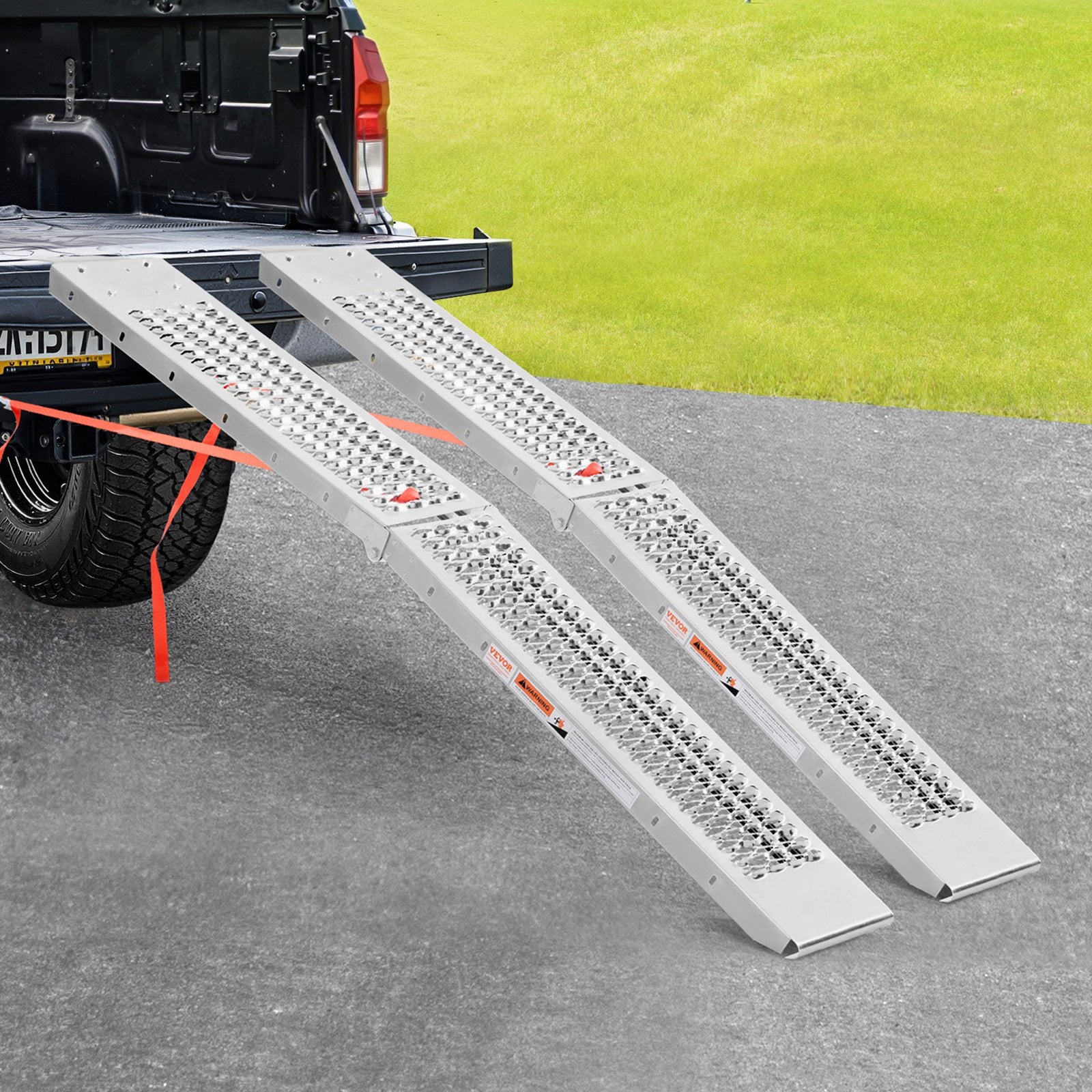 Steel Ramps 1000 lbs 2-Pack Heavy-Duty Wider Surface Universal Loading Ramp