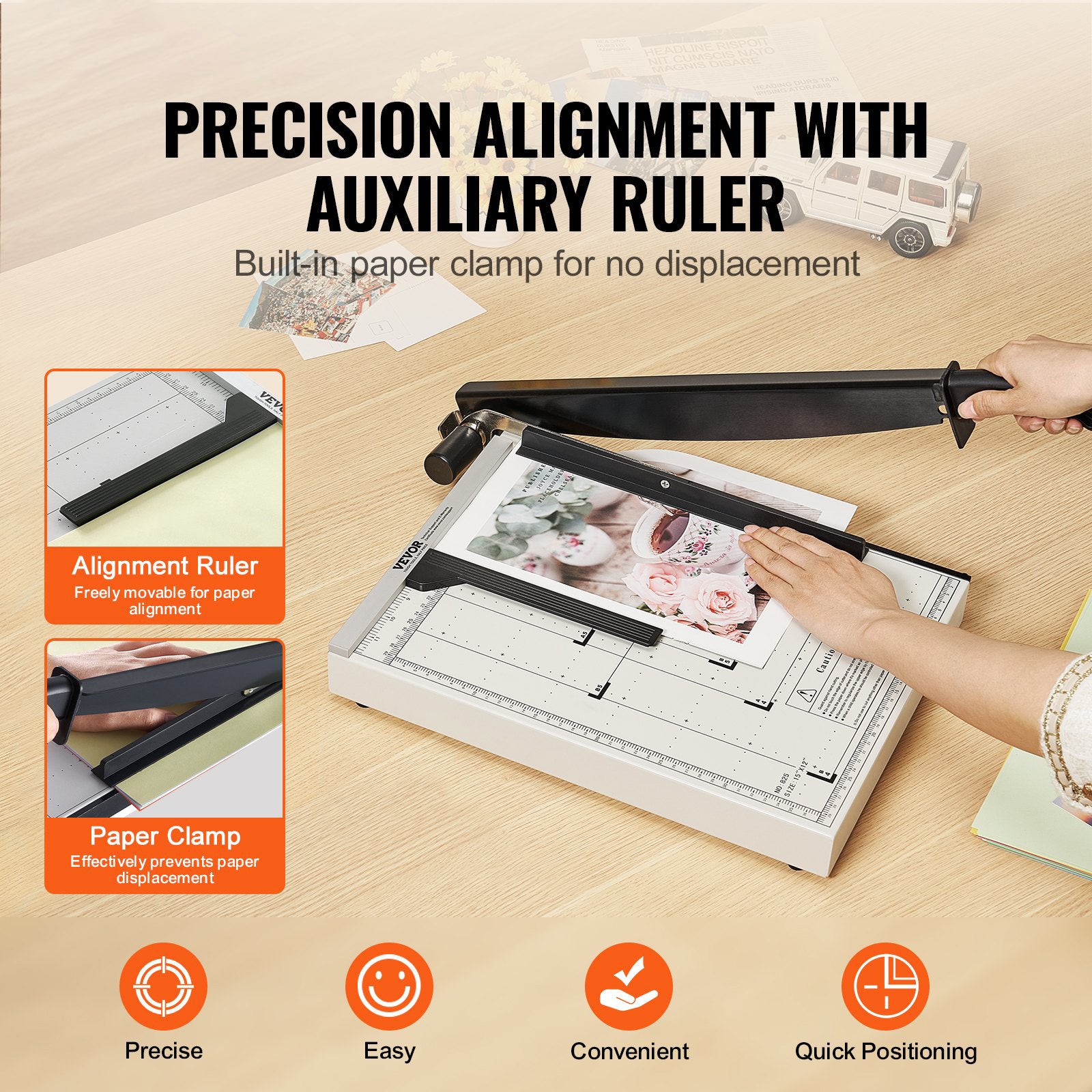 Guillotine Paper Cutter 381 mm Cut Length 16 Sheet Capacity GuardLock